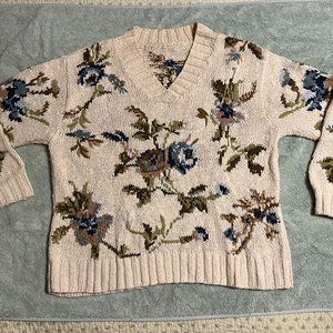 Laura Ashely V-Neck Pullover Sweater